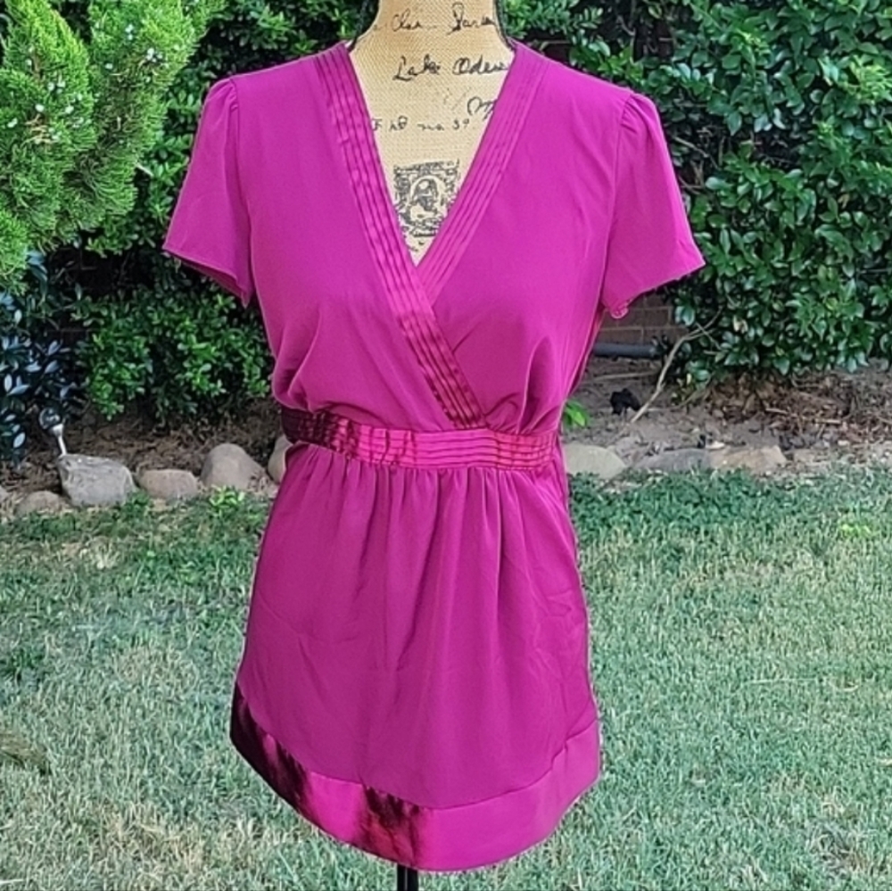 NEW Motherhood Maternity Wrap Top with Satin Trim